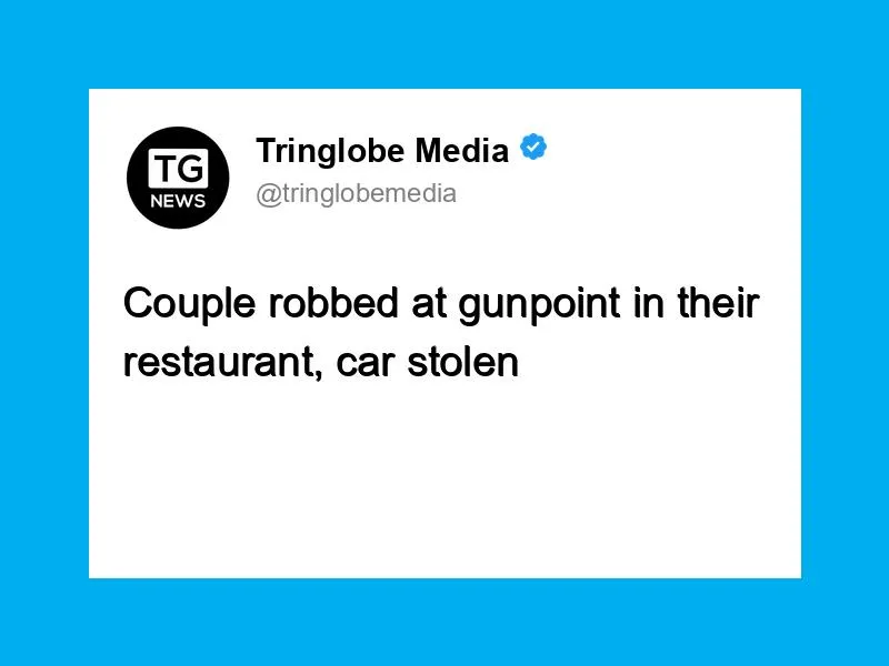 Couple Robbed at Gunpoint at Their Restaurant