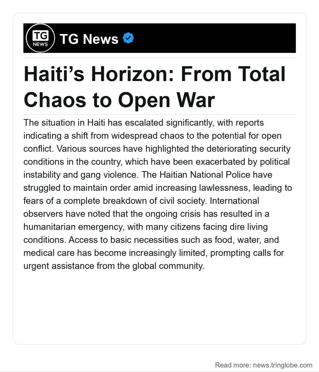 Dominican Republic: Haiti’s Horizon: From Total Chaos to Open War