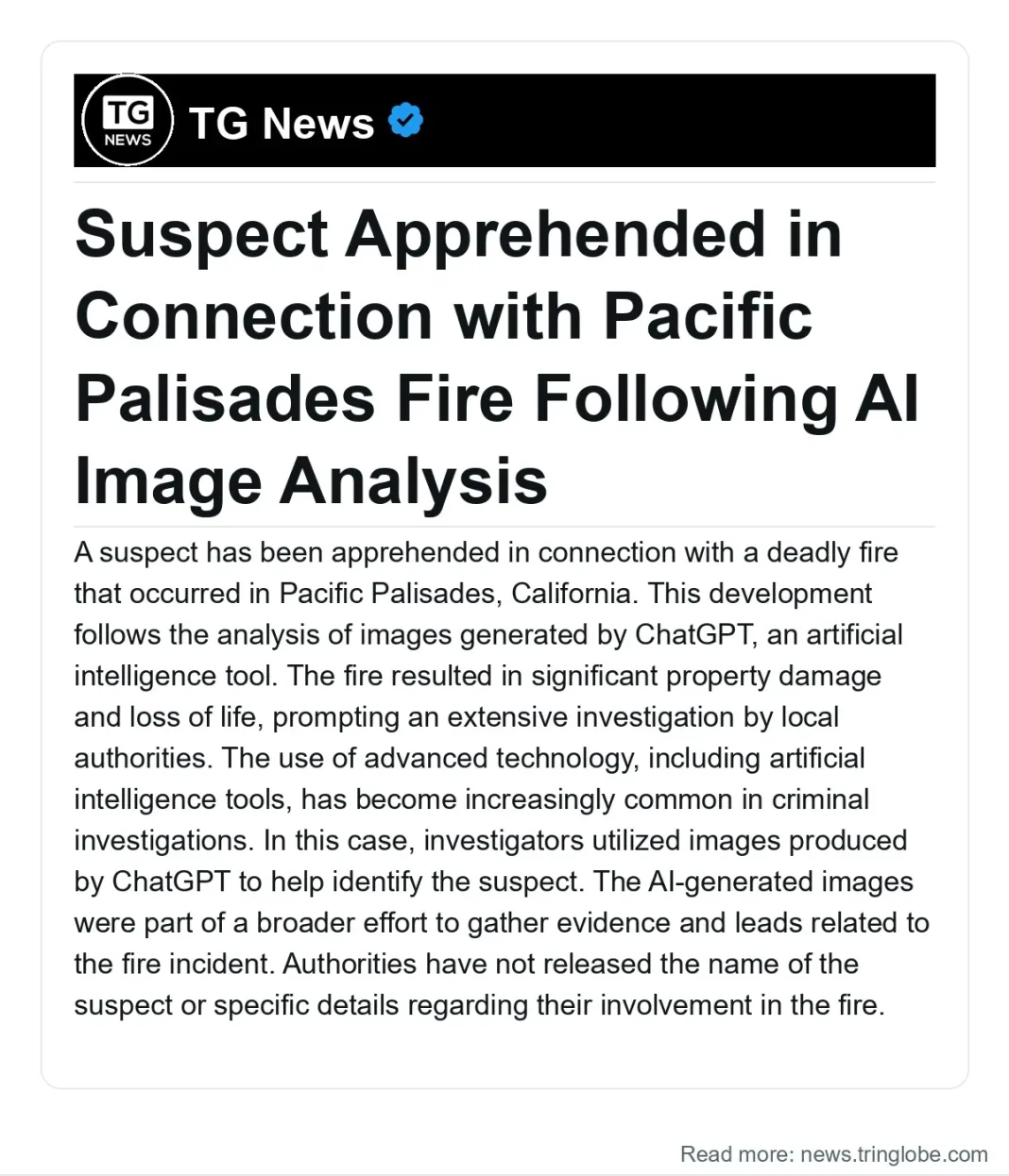 Barbados: Suspect Apprehended in Connection with Pacific Palisades Fire Following AI Image Analysis