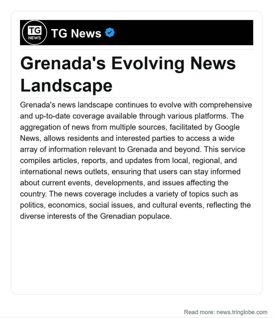 Grenada: Grenada’s Evolving News Landscape