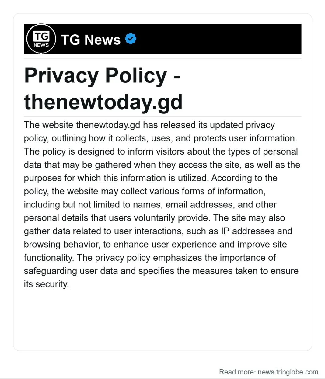 Grenada: Privacy Policy – thenewtoday.gd