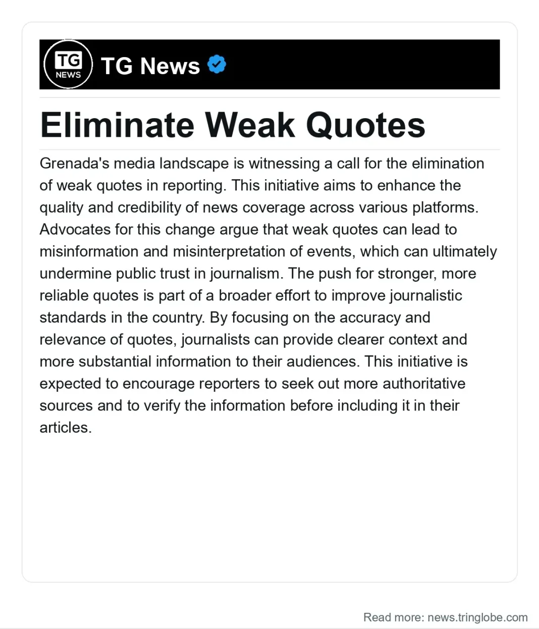 Grenada: Eliminate Weak Quotes