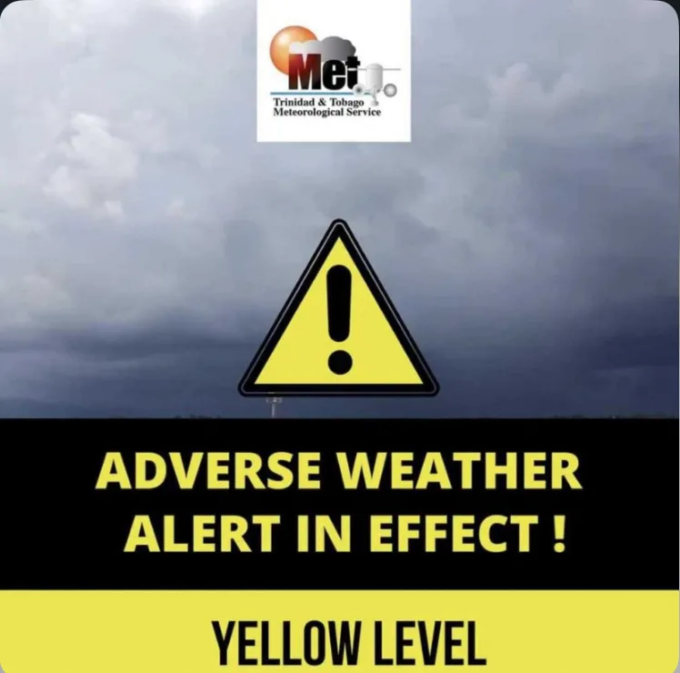 Trinidad and Tobago Under Yellow-Level Weather Alert