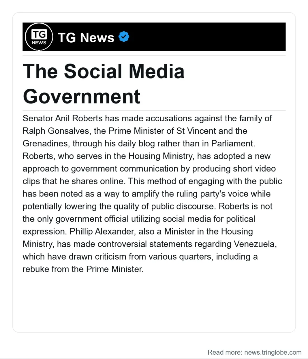 Trinidad and Tobago: The Social Media Government