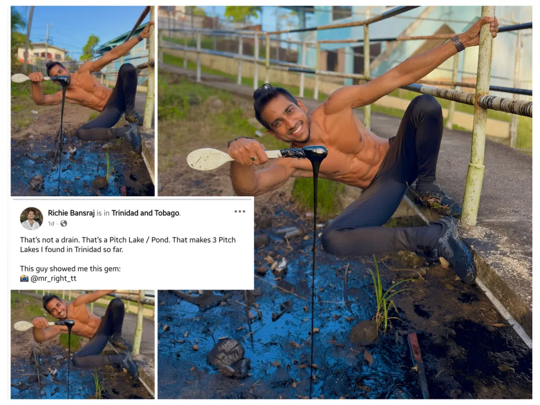 These smaller pitch ponds represent more than geological curiosities