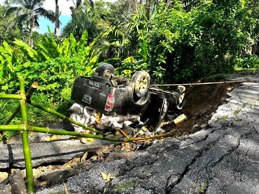 Two Survive Van Crash After Encountering New Landslip on Williamsville–Tabaquite