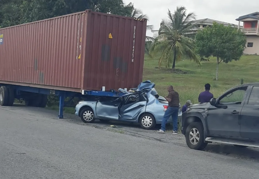 Car slams into trailer at Pleasantville entrance