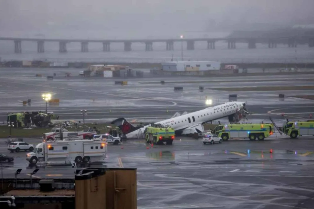 Air Canada Plane Collides with Fire Truck at LaGuardia