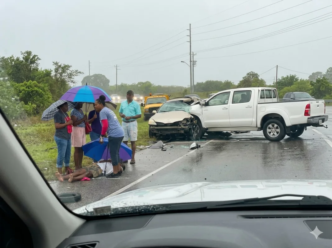 Fatal Accident on Rivulet Road: Female Driver Dies Amid Rainfall and Medical Emergency