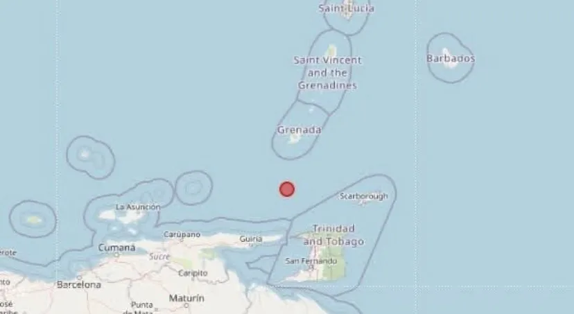 4.1 Magnitude Earthquake Recorded Near Grenada, Felt in Trinidad