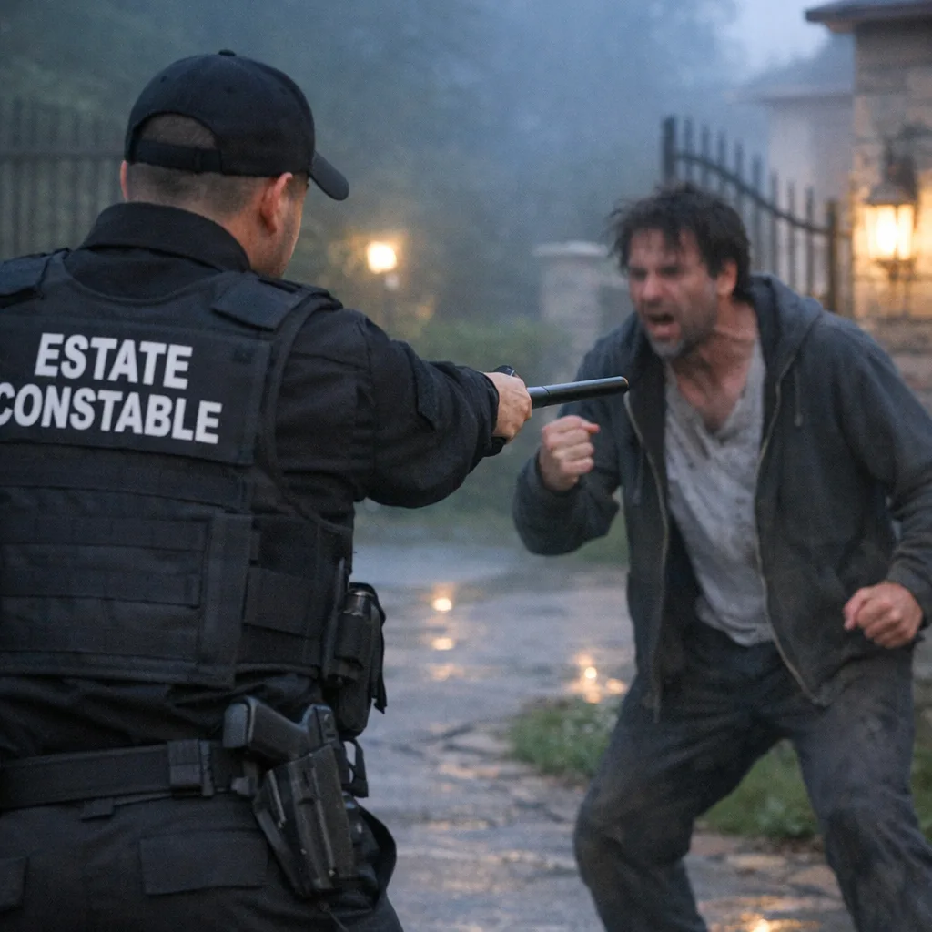 Estate Constable Fires at Intruder During Early Morning Confrontation