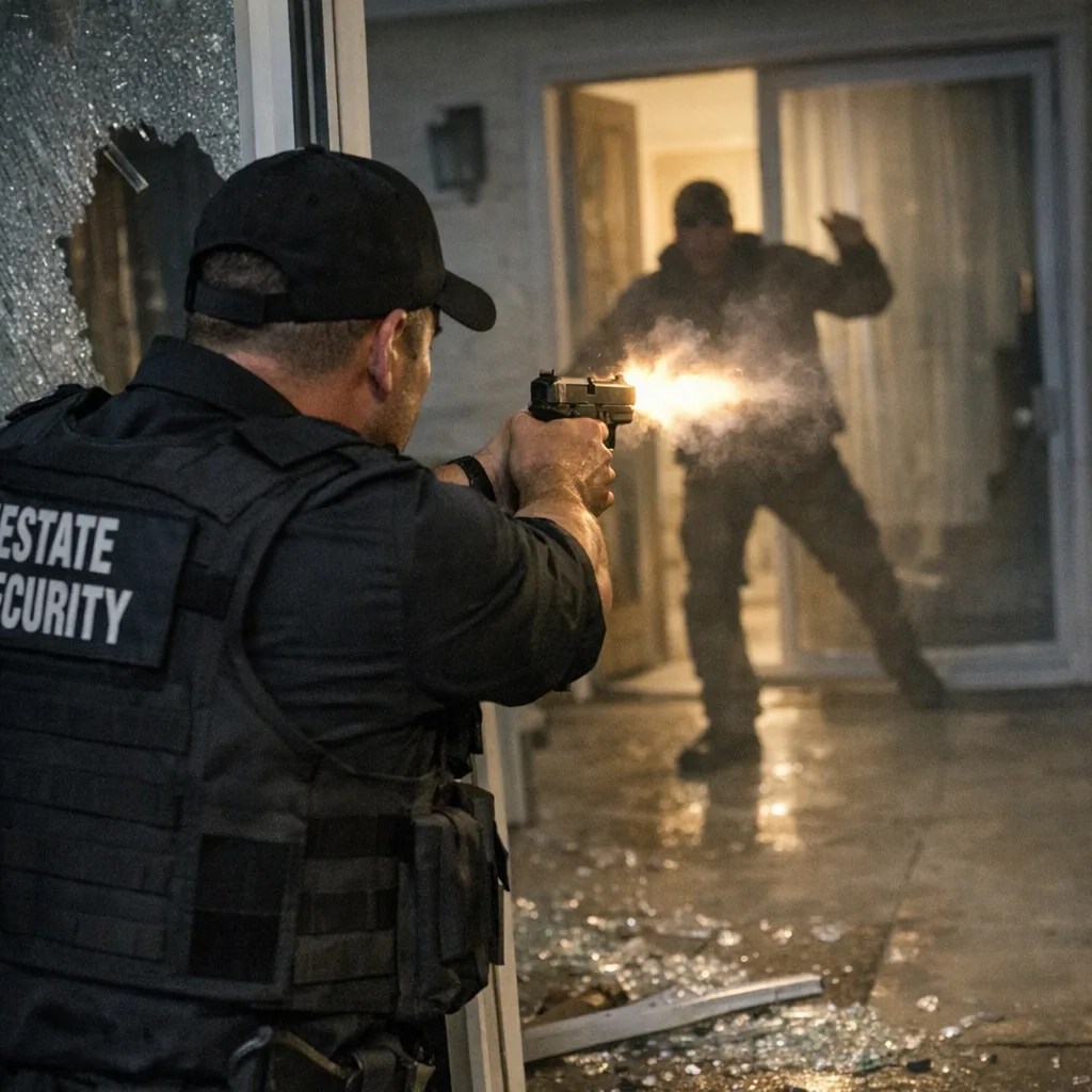 Estate Constable Fires Shot at Intruder During Early Morning Confrontation