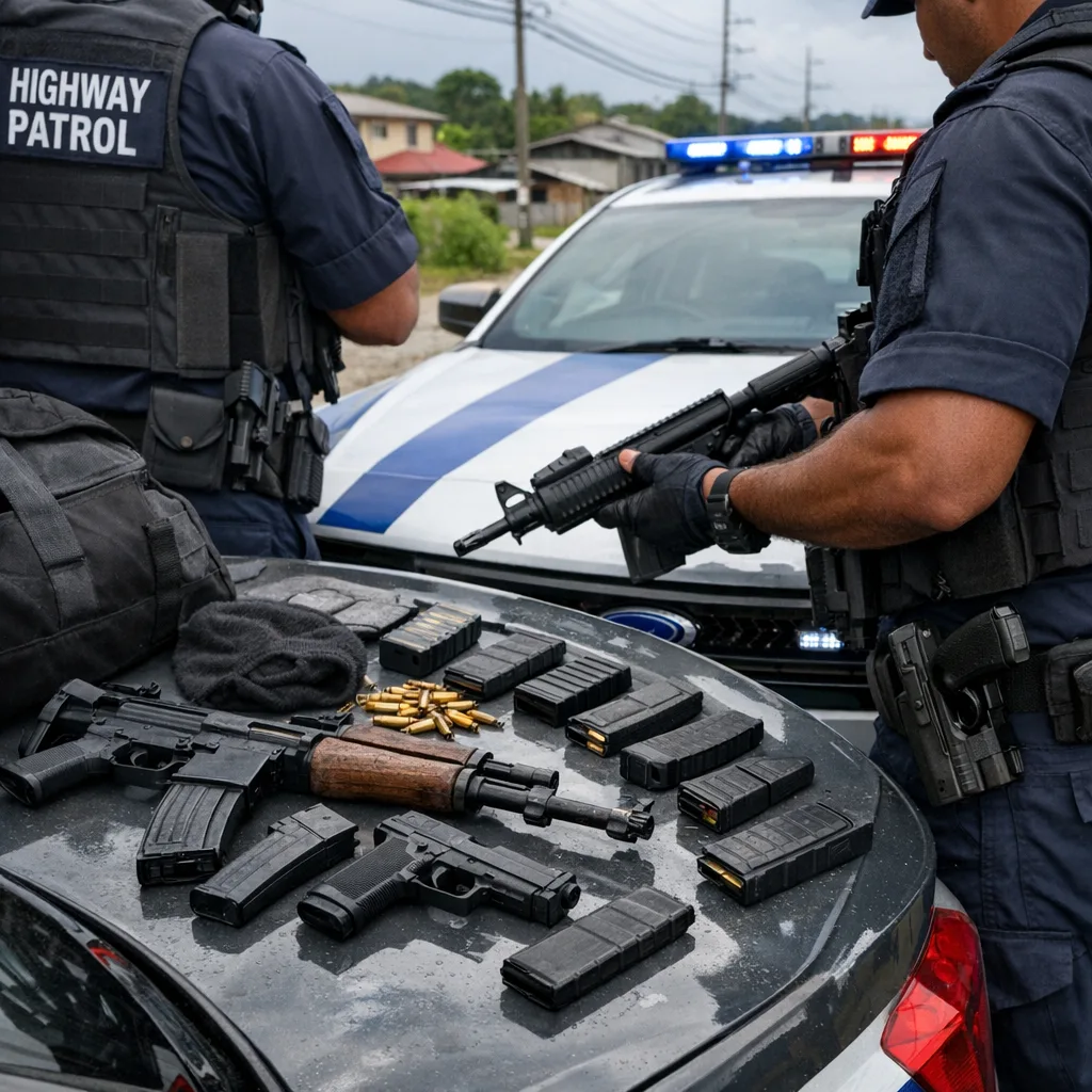 Highway Patrol Seizes Illegal Firearms, Arrests Two Venezuelan Nationals in Golconda