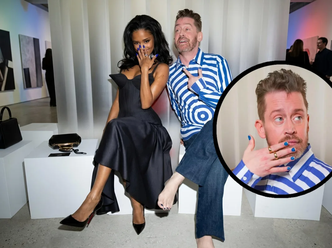 Macaulay Culkin and Tyla Charm Paris Fashion Week with Matching Nail Polish