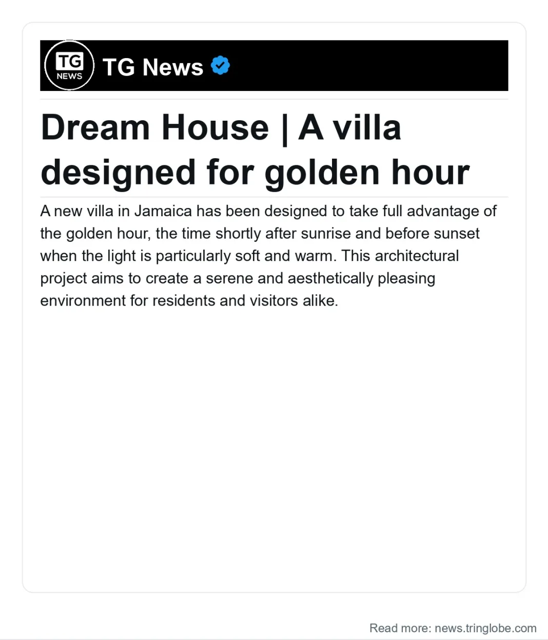 Jamaica: Dream House | A villa designed for golden hour