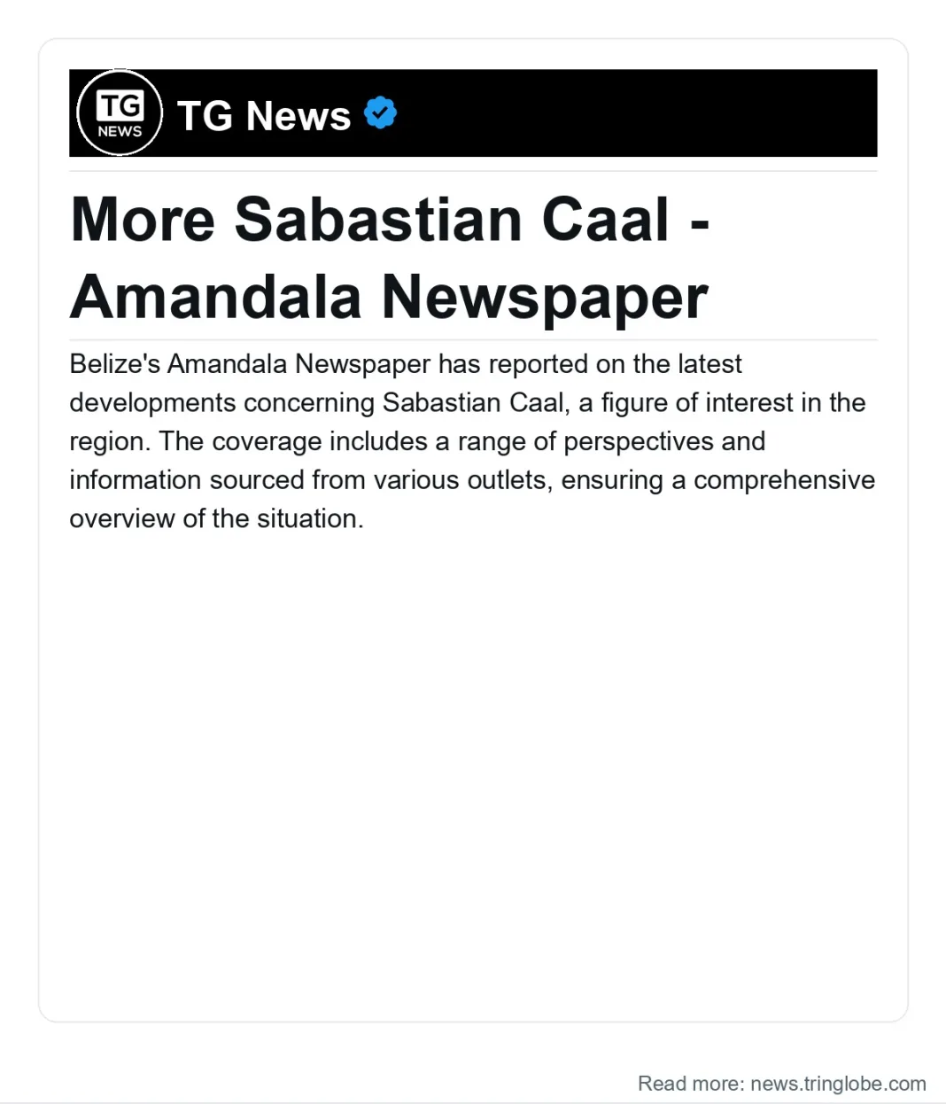 Belize: More Sabastian Caal – Amandala Newspaper