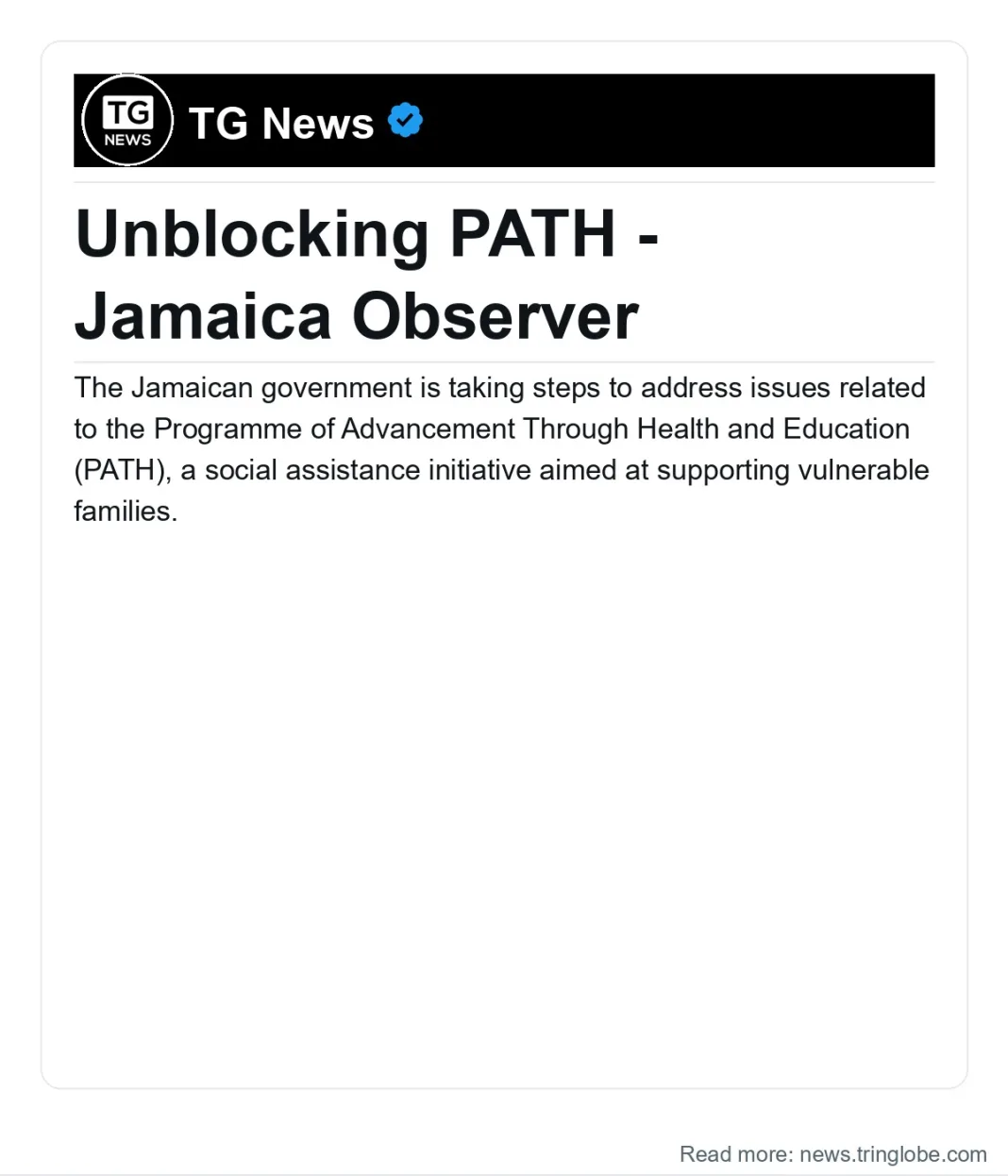 Jamaica: Unblocking PATH – Jamaica Observer
