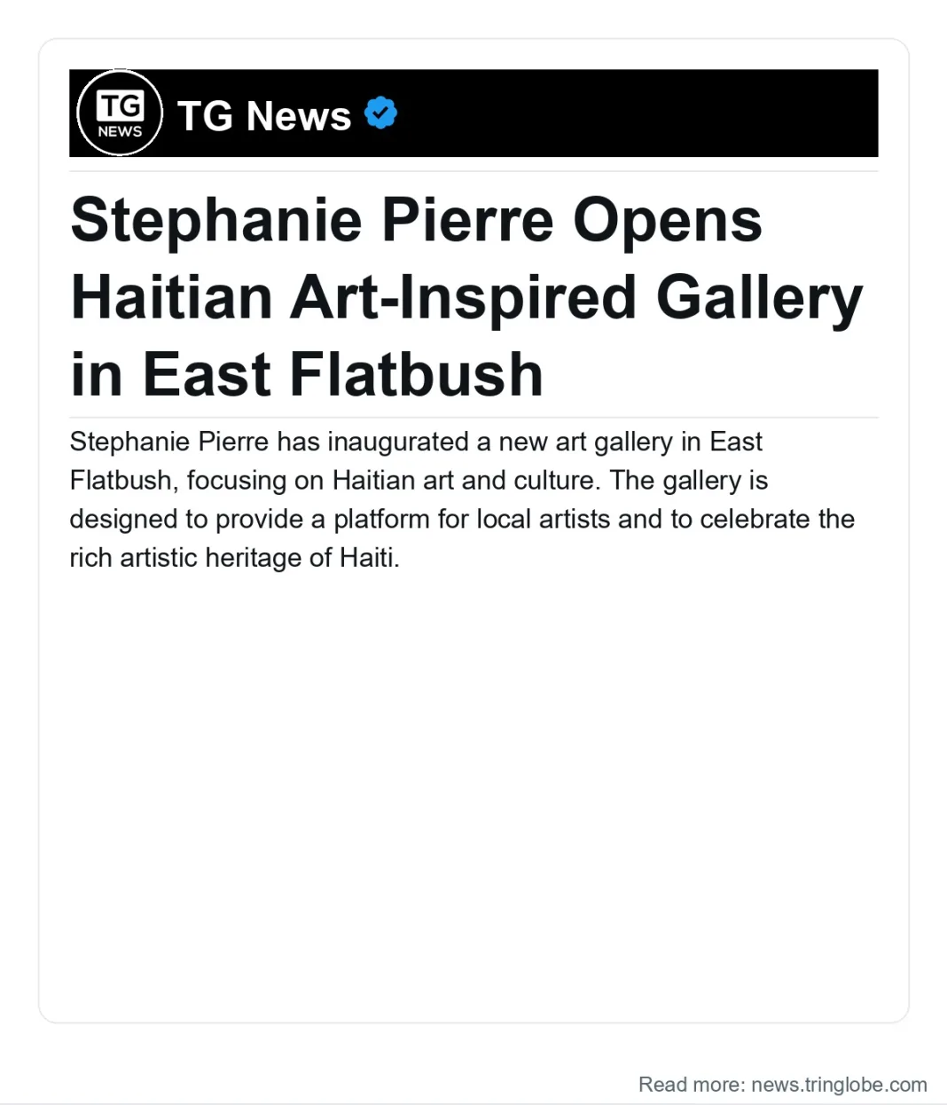 Haiti: Stephanie Pierre Opens Haitian Art-Inspired Gallery in East Flatbush