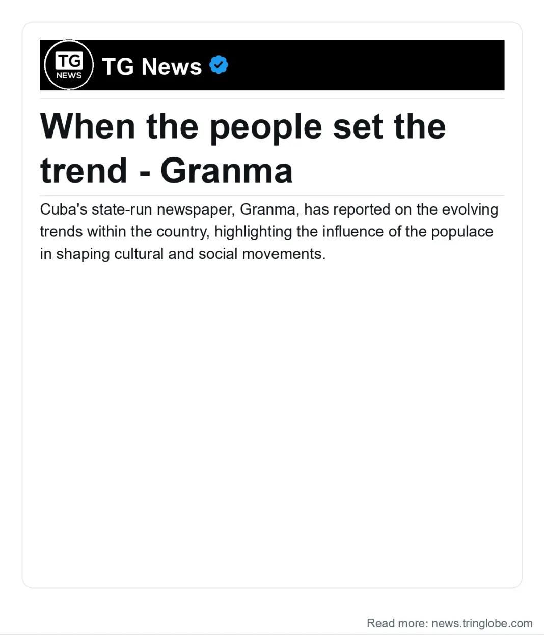 Cuba: When the people set the trend – Granma