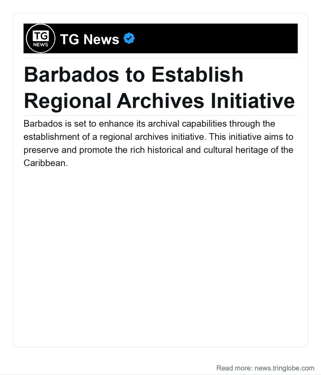 Barbados: Barbados to Establish Regional Archives Initiative