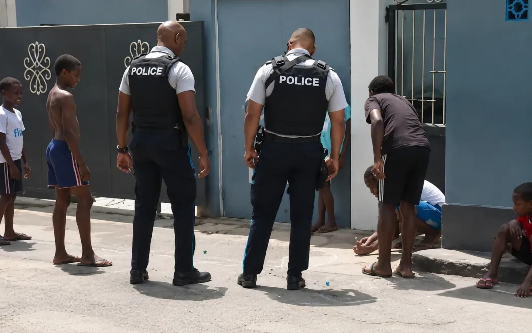Heartwarming Moment Captured as Police Engage with Youths in Game of Marbles