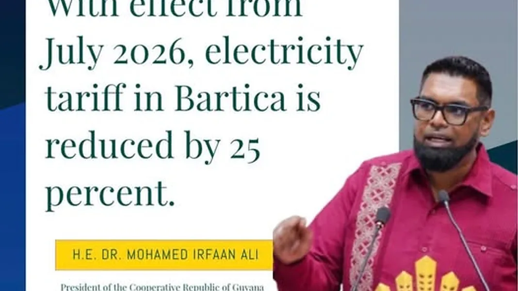 Bartica Residents Celebrate President Ali’s Announcement of 25% Electricity Bill Cut