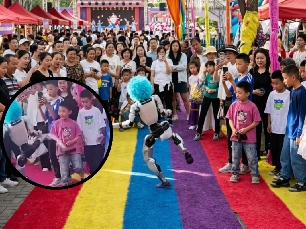 Robot at Chinese Amusement Park Kicks Child During Performance