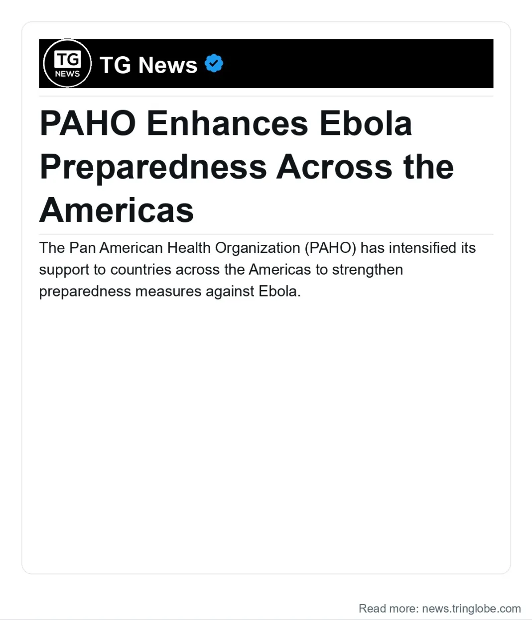 Guyana: PAHO Enhances Ebola Preparedness Across the Americas