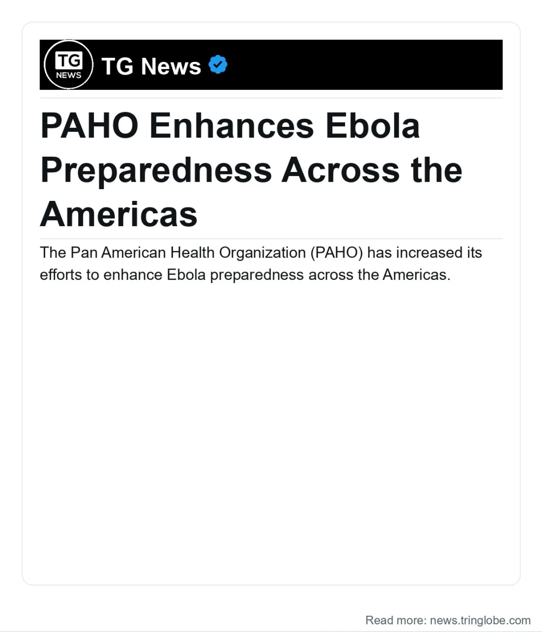 Guyana: PAHO Enhances Ebola Preparedness Across the Americas