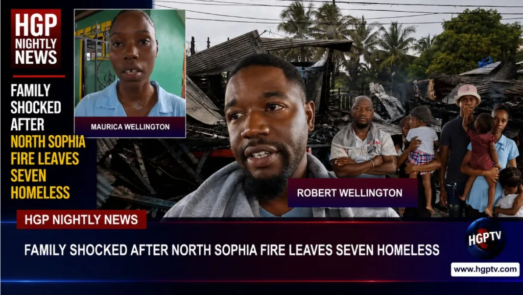 Guyana: Family Shocked After North Sophia Fire Leaves Seven Homeless