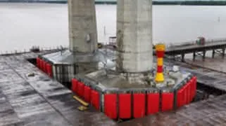 Guyana: Collision Protection Installed at New Demerara River Bridge