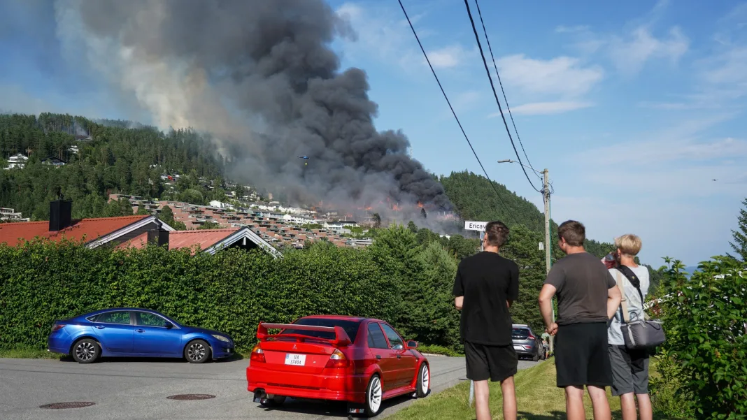 Massive Fire Destroys Over 100 Homes in Norway, Hundreds Evacuated
