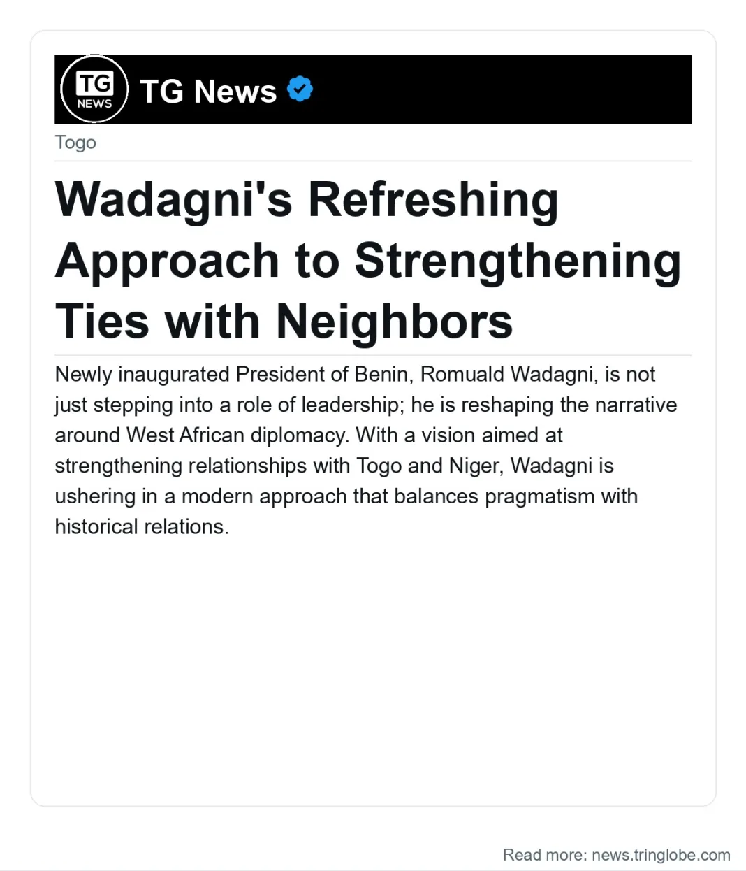 Wadagni’s Refreshing Approach to Strengthening Ties with Neighbors