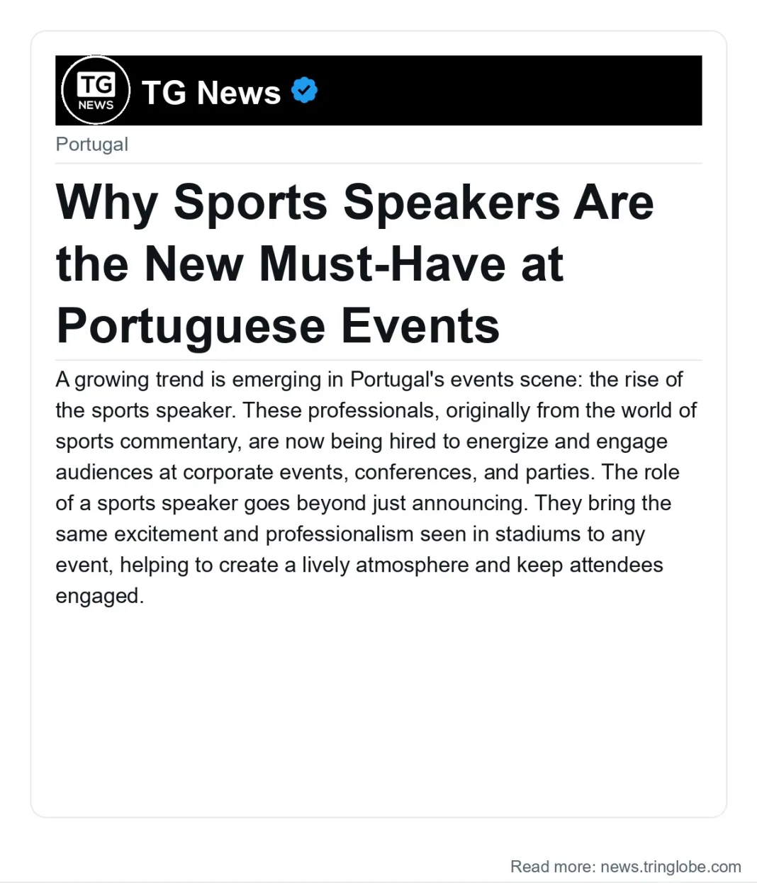 Why Sports Speakers Are the New Must-Have at Portuguese Events