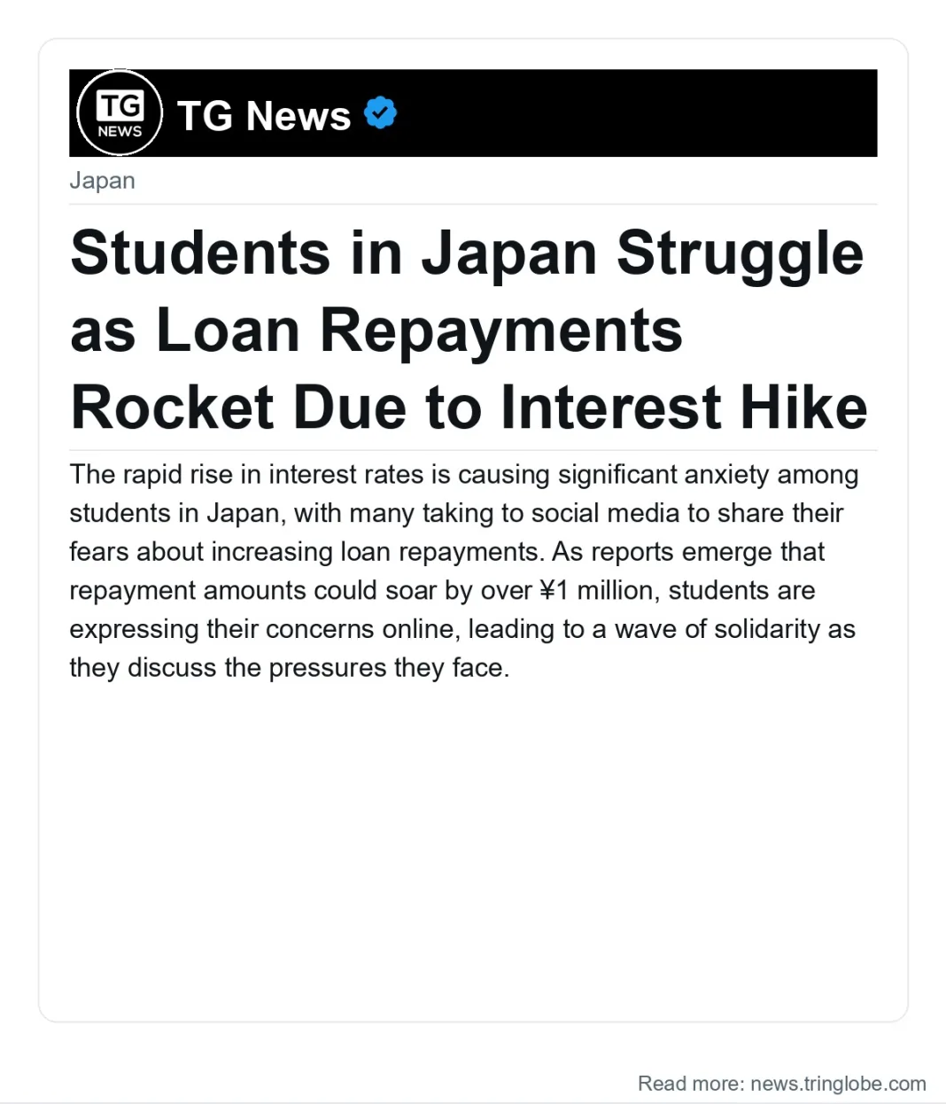 Students in Japan Struggle as Loan Repayments Rocket Due to Interest Hike