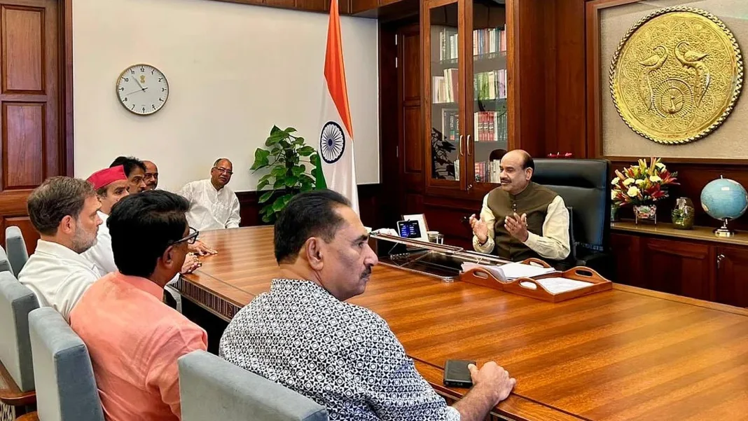 Rahul Gandhi Meets Om Birla, Demands Parliamentary Discussion on Police Attack on Students
