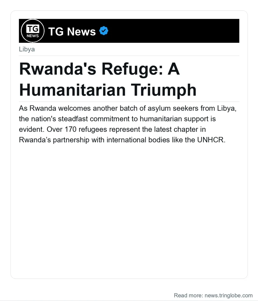 Rwanda’s Refuge: A Humanitarian Triumph