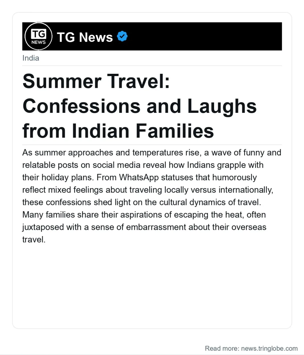 Summer Travel: Confessions and Laughs from Indian Families