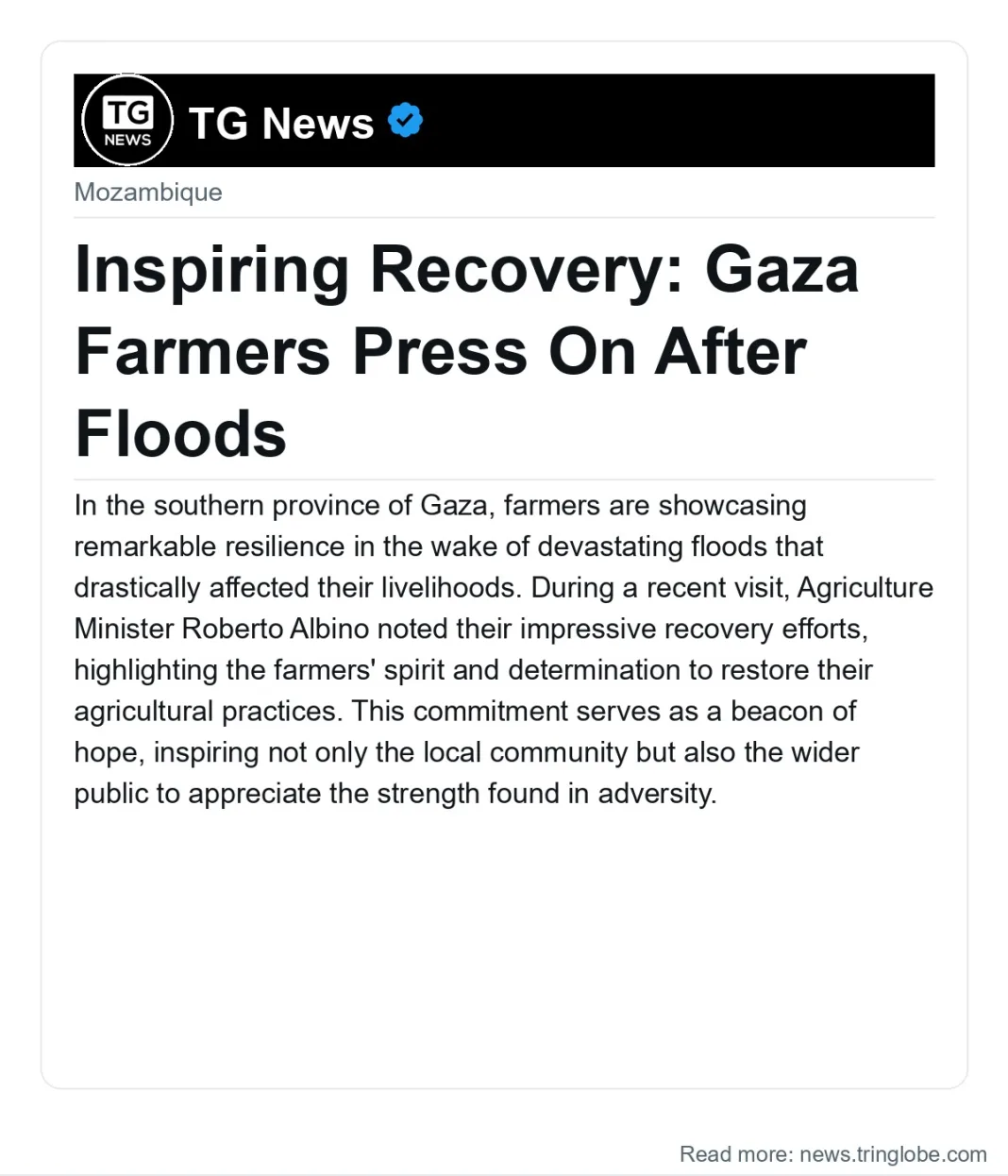Inspiring Recovery: Gaza Farmers Press On After Floods