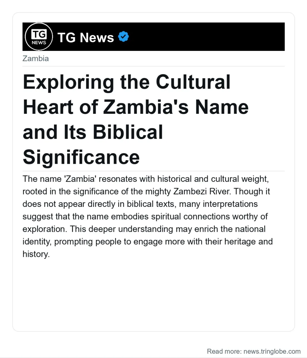 Exploring the Cultural Heart of Zambia’s Name and Its Biblical Significance