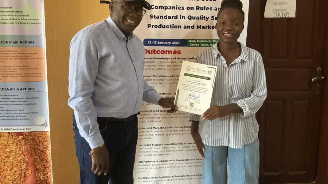 CHAP Agro Makes History as One of First Eight Certified by Liberia’s New Seed Agency
