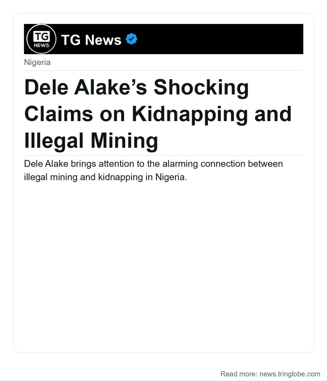 Dele Alake’s Shocking Claims on Kidnapping and Illegal Mining