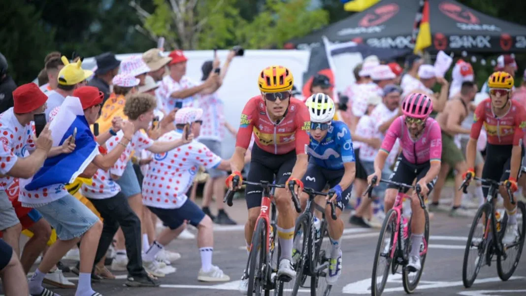 Thunderstorm Forces Firefighters to Clear Col du Page During Tour de France Stage 14