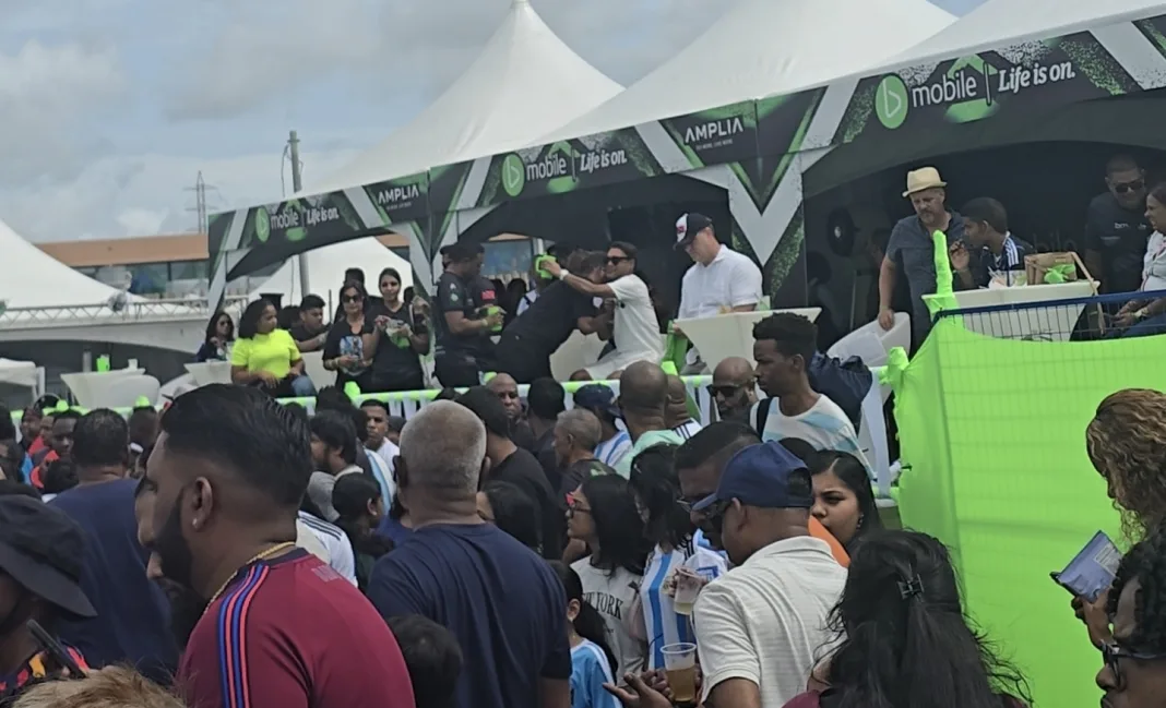 Minister Barry Padarath Joins Football Fans at bmobile’s Free Public Viewing of FIFA Club World Cup Final at Brentwood Mall