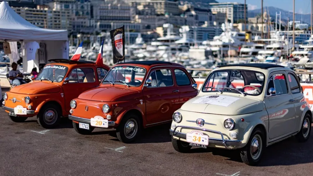 Classic Fiat 500s Take Over Port Hercule in Nostalgic Weekend Display