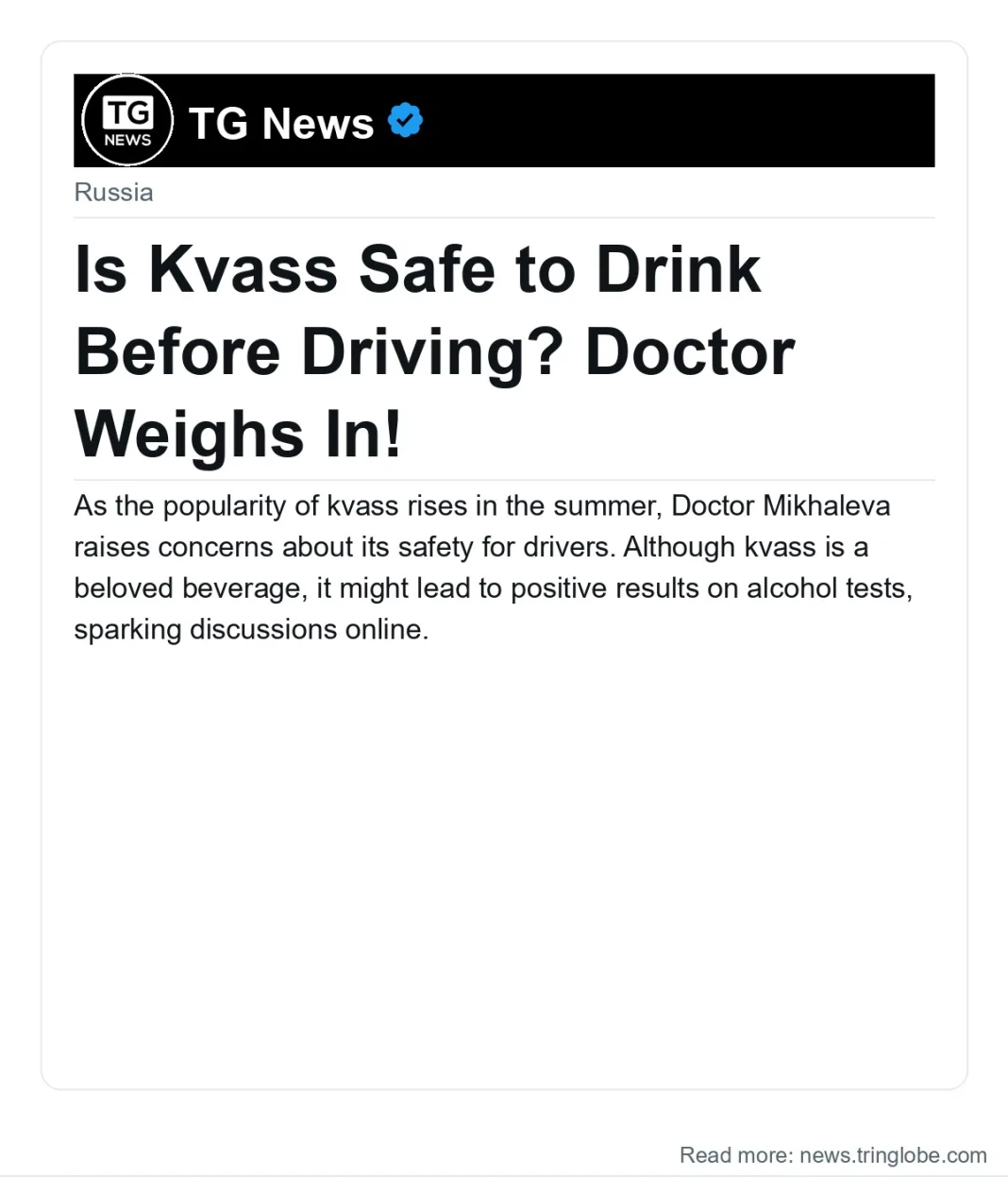 Is Kvass Safe to Drink Before Driving? Doctor Weighs In!