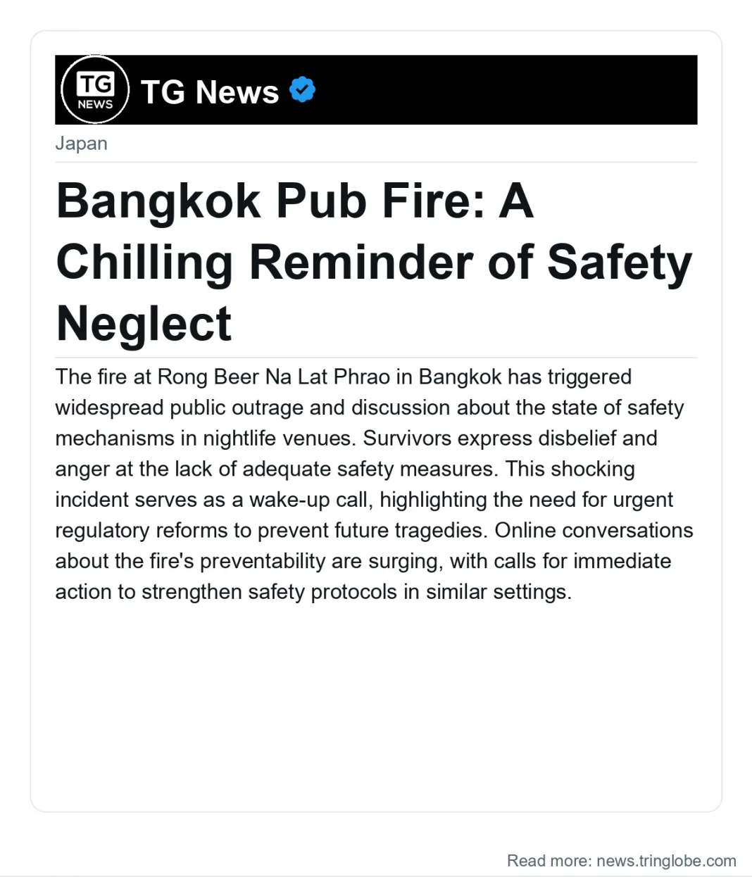 Bangkok Pub Fire: A Chilling Reminder of Safety Neglect