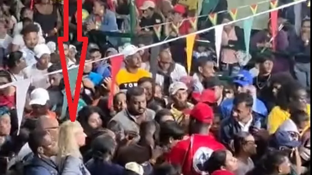 U.S. Ambassador Nicole Theriot Swept Up in Crush at Guyana’s 60th Independence Ceremony