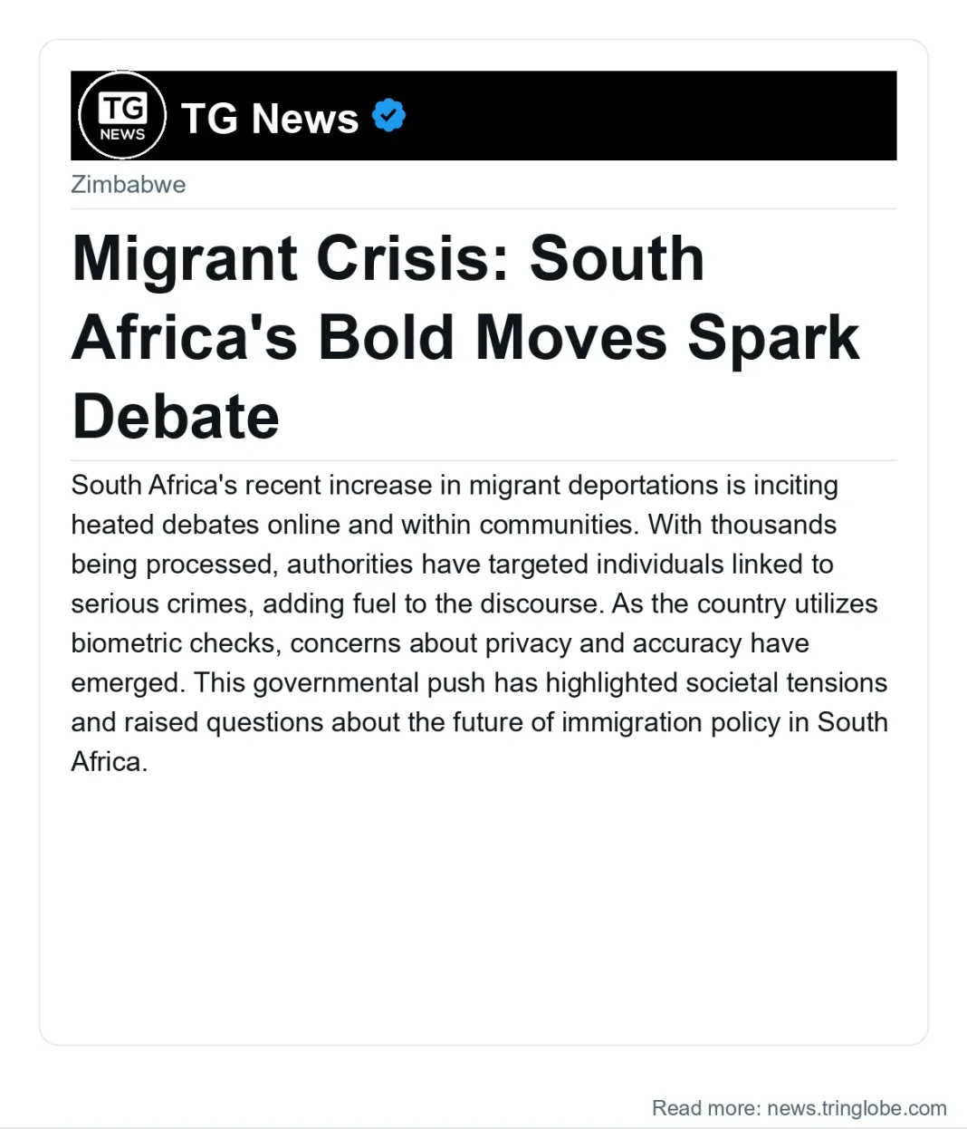 Migrant Crisis: South Africa’s Bold Moves Spark Debate
