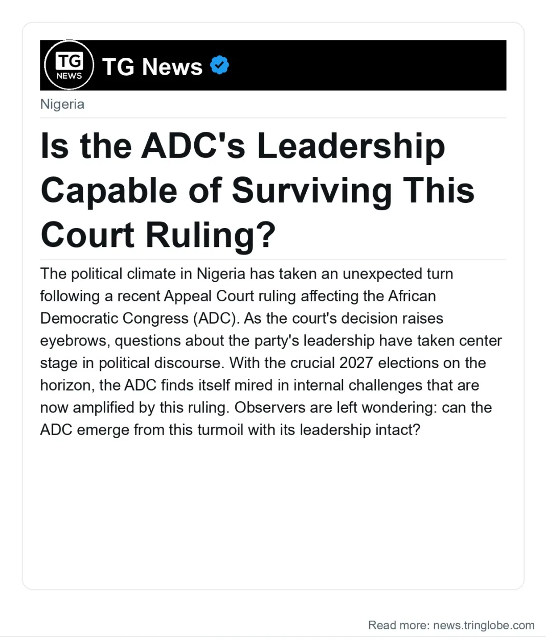 Is the ADC’s Leadership Capable of Surviving This Court Ruling?